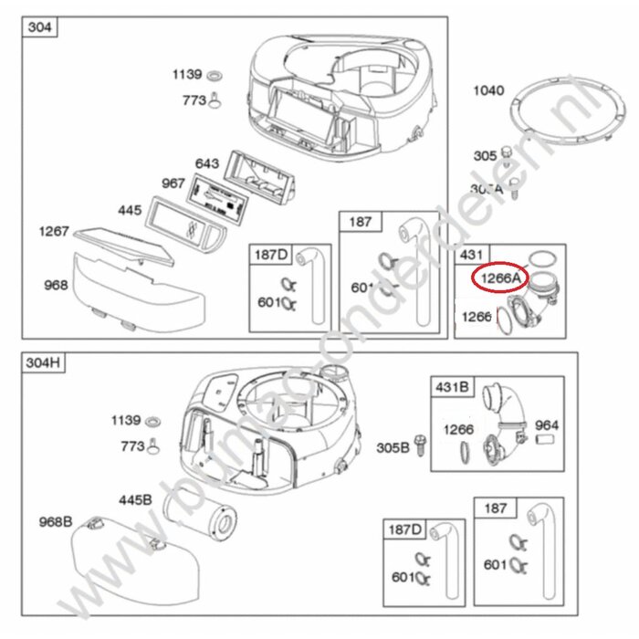 Pakking voor B&S IC Motor van 10,5 Pk T/m 14,5 PK tussen Luchtfilterhuis en Carburateur voor Briggs and Stratton op Zitmaaier, Tuintrekker, Frontmaaier en Zero Turn Maaier, Spuitstuk, Dichting, Onderdeel