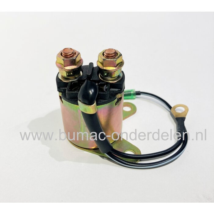 Startrelais voor Loncin en Honda GX120, GX160 en GX200 motoren met horizontale krukas op tuinfrees, trilplaat, aggregaat, veegmachine, hakselaar, hoogwerker, generator, houtversnipperaar, waterpomp, Solenoid, magneetschakelaar, GX 120, 160 200, onderdeel