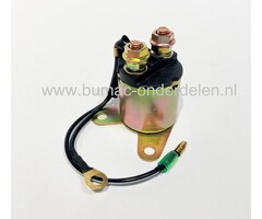 Startrelais voor Loncin en Honda GX120, GX160 en GX200 motoren met horizontale krukas op tuinfrees, trilplaat, aggregaat, veegmachine, hakselaar, hoogwerker, generator, houtversnipperaar, waterpomp, Solenoid, magneetschakelaar, GX 120, 160 200, onderdeel