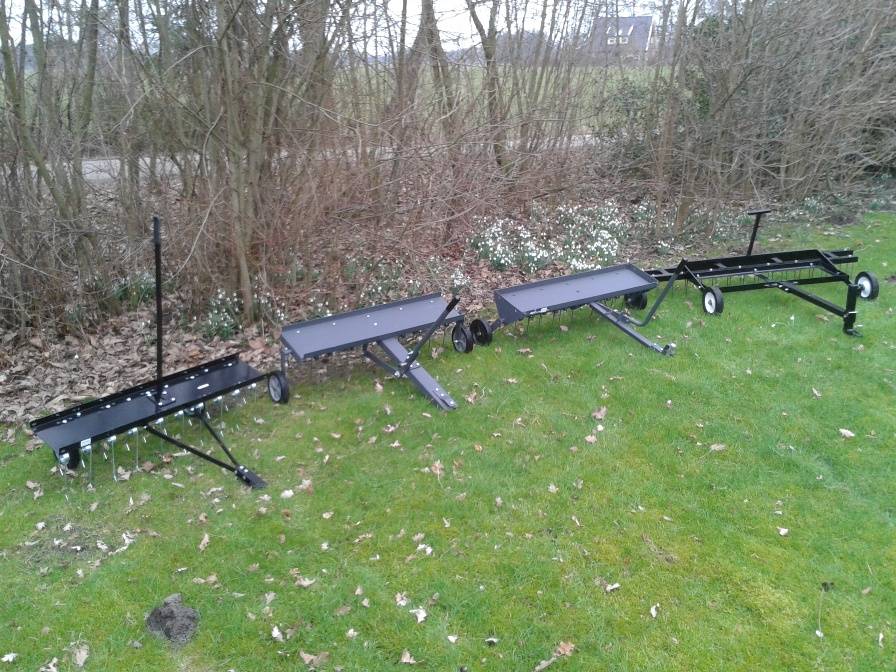 Ontmosser, Verticuteermachine, mos verwijderaar, Ontmossen achter Zitmaaier - Frontmaaier of Quad