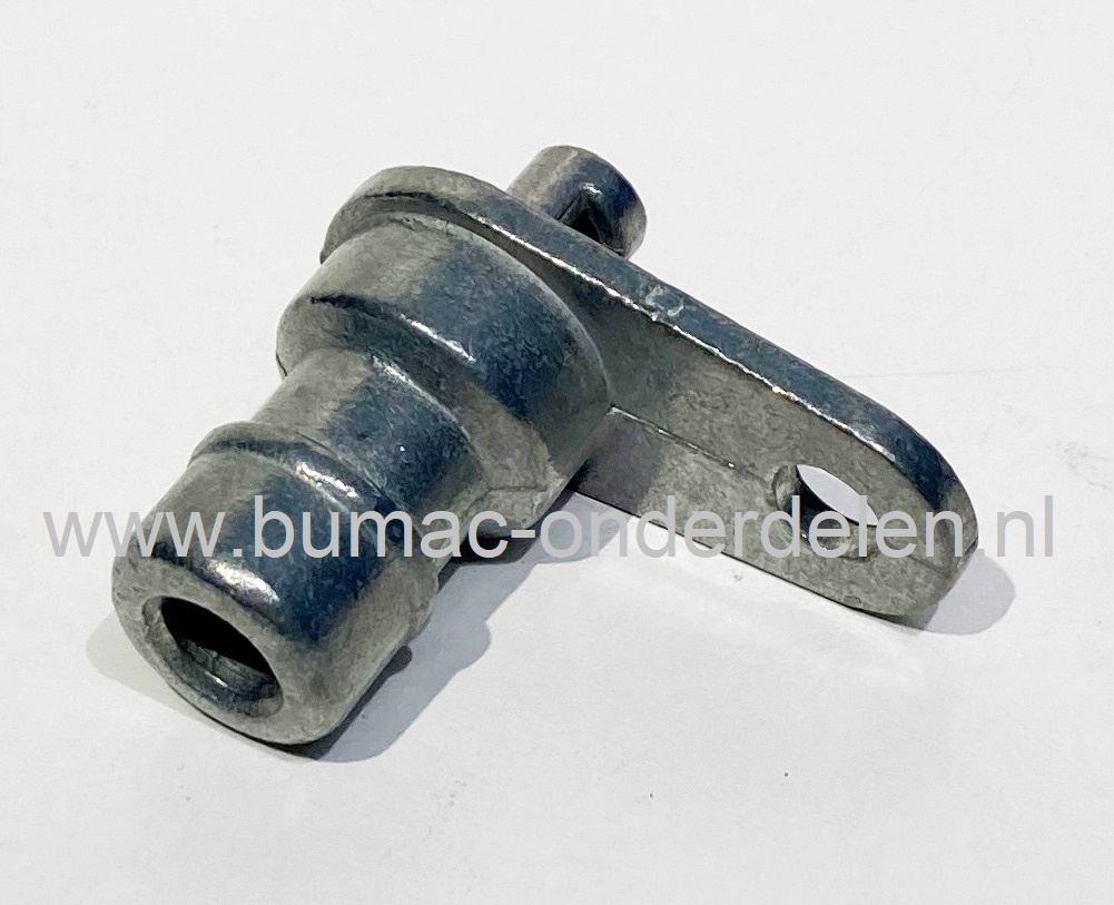 Schoonmaak nippel van gietijzer voor Husqvarna, Lazer, Jonsered, Mcculloch, Partner, Snapper, Wizard, Zenoah maaidek, voor reinigen van zitmaaier maaihuis, tractor, tuintrekker, zero turnmaaier, waternippel, wateraansluiting maaidek, ijzeren aansluitnippe