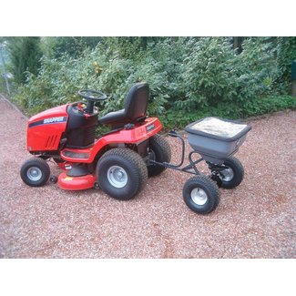 Zout strooier achter Zitmaaier - Frontmaaier - Quad - Heftruck - Auto Zoutstrooier - Onderdelen in en om de tuin Bevestigingsmaterialen en Aanhangwagen onderdelen.