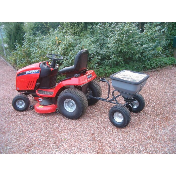 Degelijke Kunstmeststrooier achter Zitmaaier - Quad - Tuintrekker of Frontmaaier Degelijke Kunstmeststrooier met Stalen Conische Tandwiel Overbrenging