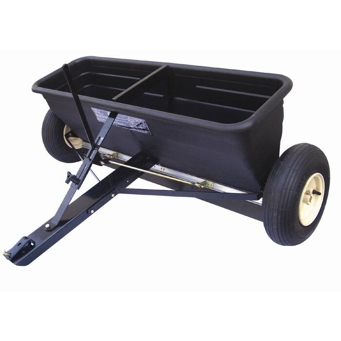 Degelijke Kunstmeststrooier, Lijnstrooier Werkbreedte 105 Cm met Brede Luchtbanden voor Zitmaaier - Frontmaaier of Quad.