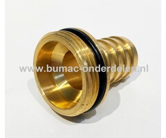 Buitendraad 1 1/4  Inch, Slangtule Ø 25 mm Messing Slangverbinder voor Waterslang, Tuinslang, Sectorsproeier, Hydrofoor, Tuinpomp, Besproeiingspomp, Beregeningspomp, Waterpomp Slangpilaar Geka Koppelstuk Messing Slangverbinder voor Waterslang, Onderdeel