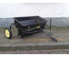 Grasbeluchter en Kunstmeststrooier Combinatie achter Zitmaaier - Quad, Prikrol met Strooibak