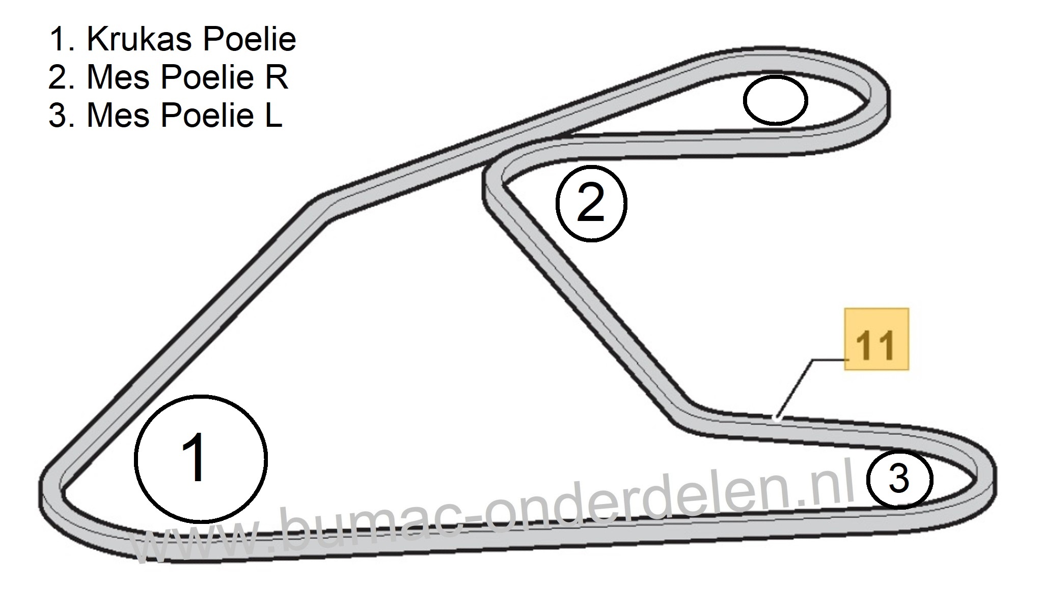 Zeskantsnaar AA85 voor Castel Garden, Stiga, Honda, Viking, Honda Model HF1211, HF2113S, HF2114, HF2315, 92 cm Maaidek Castelgarden J92 - JP92 - JT92 - TC92 - Junior en Hydro 92, NJX 92 Hydro