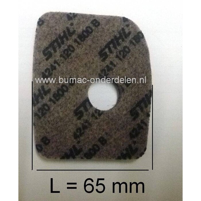 Luchtfilter voor Stihl BG56 - BG56C - BG66 - BG66C - BG86 - BG86C - SH86 - SH86C - BR200, Bladblazer - Blad Blazer / Zuiger Combinatie, onderdeel, BG 56 C, BG 66 C, BG 86 C, SH 86 C, BR 200