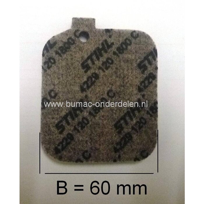 Luchtfilter voor Stihl BG45, BG46, BG55, BG65, BG85, BR45C, SH55, SH85, (Ruggedragen) Bladblazer - Bladzuiger - Blad Blazer / Zuiger Combinatie, BG 45, 46, 55, 65, 85, BR 45 C, SH 55, 85, onderdeel