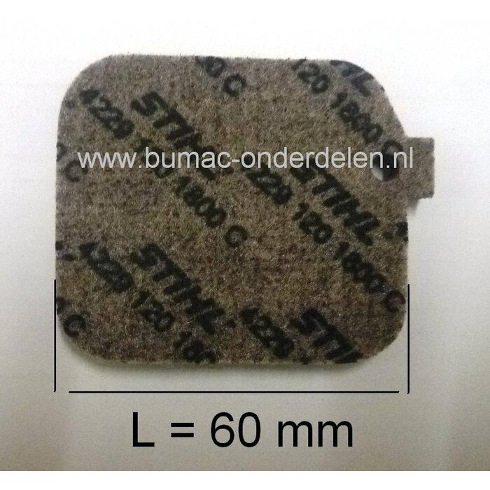 Luchtfilter voor Stihl BG45, BG46, BG55, BG65, BG85, BR45C, SH55, SH85, (Ruggedragen) Bladblazer - Bladzuiger - Blad Blazer / Zuiger Combinatie, BG 45, 46, 55, 65, 85, BR 45 C, SH 55, 85, onderdeel