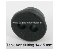 Doorvoerrubber Mc Culloch voor Tankaansluiting 14-15 mm en Benzineslang 2,5x5 mm komt onder andere voor op Mcculloch SD3100 en SD4100