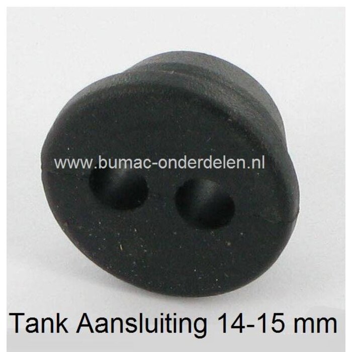 Doorvoerrubber voor Benzineslang 2,5x5 mm Tankaansluiting 14-15 mm komt onder andere voor op Mcculloch SD3100 en SD4100
