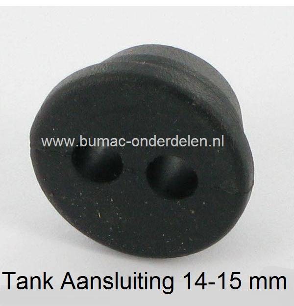 Doorvoerrubber voor Benzineslang 2,5x5 mm Tankaansluiting 14-15 mm komt onder andere voor op Mcculloch SD3100 en SD4100