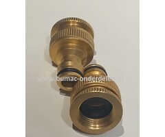 Messsing kraanaansluiting met 1/2 of 3/4 Inch Binnendraad, Kraanstuk, slangnippel, Kraan Onderdeel voor Klik koppeling Tuinslang, Waterslang