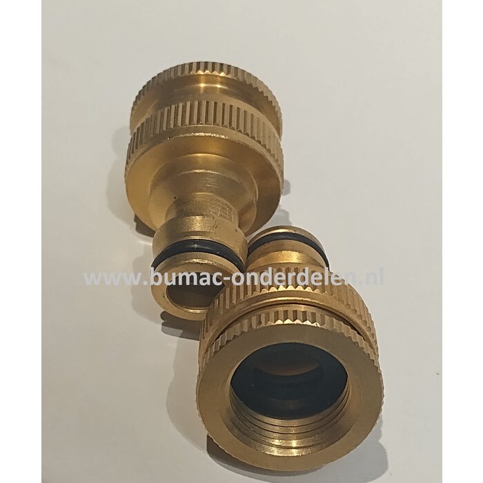 Messsing kraanaansluiting met 1/2 of 3/4 Inch Binnendraad, Kraanstuk, slangnippel, Kraan Onderdeel voor Klik koppeling Tuinslang, Waterslang
