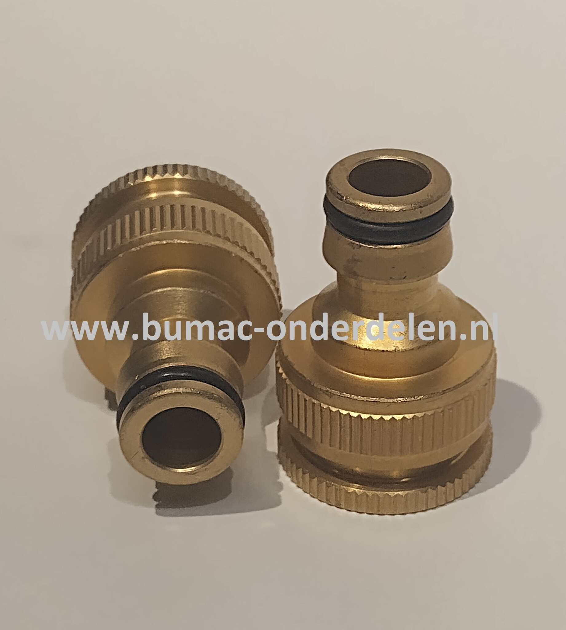 Messsing kraanaansluiting met 1/2 of 3/4 Inch Binnendraad, Kraanstuk, slangnippel, Kraan Onderdeel voor Klik koppeling Tuinslang, Waterslang