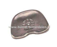 Zitpan staal 440 x 350 mm universeel oldtimer tractor zadel, panzitting, barkruk, designmeubel,  tractorstoel, blank metaal, Speeltuin wipwap zitschaal, onderdeel