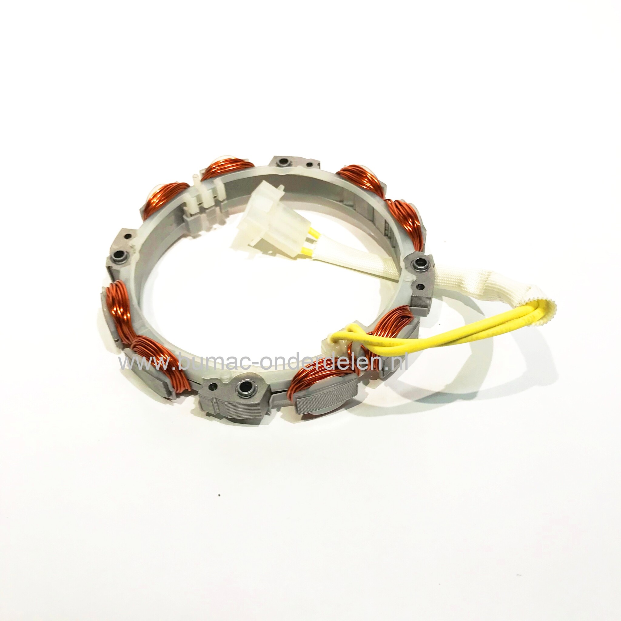 Laadspoel 20 Ampere voor Briggs and Stratton motor op zitmaaier, frontmaaier, tuintrekker B&S dynamo, onderdeel