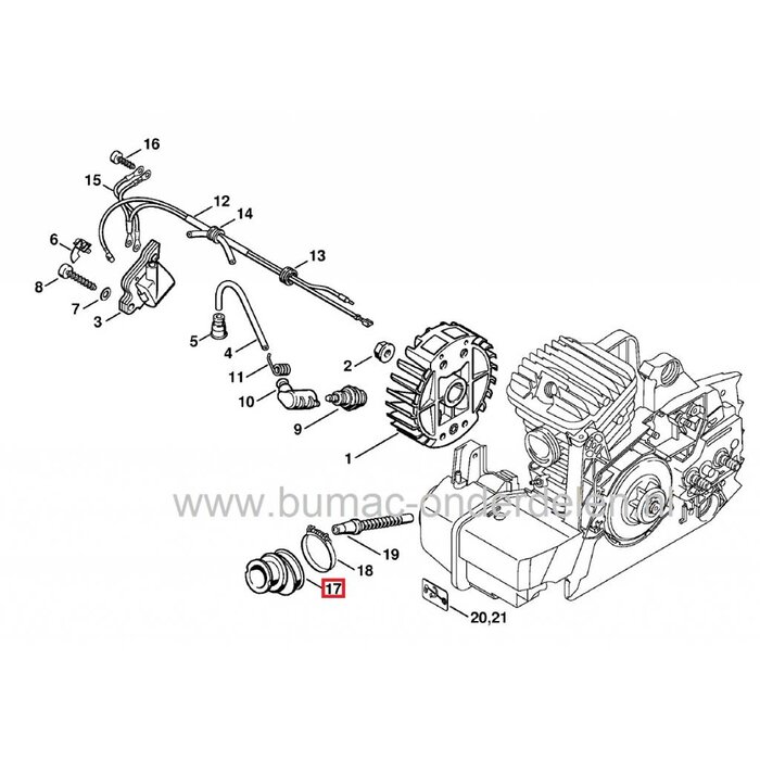 Inlaatspruitstuk STIHL 029 - 039 - MS290 - MS310 - MS390 Kettingzaag - Motorzaag, Stihl Inlaat Spruitstuk