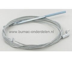 Stuurkabel voor Stiga Villa Frontmaaier - Zitmaaier vanaf Bouwjaar 2010, Kabel Lengte 3750 mm met Z Haak