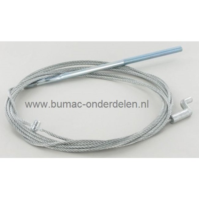 Stuurkabel voor Stiga Villa Frontmaaier - Zitmaaier vanaf Bouwjaar 2010, Kabel Lengte 3750 mm met Z Haak