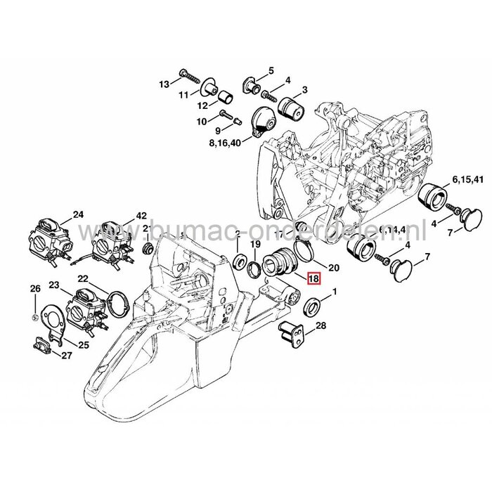Inlaat Spruitstuk STIHL 044 - 046 - MS440 en MS460 Kettingzaag - Motorzaag, Stihl Inlaatspruitstuk