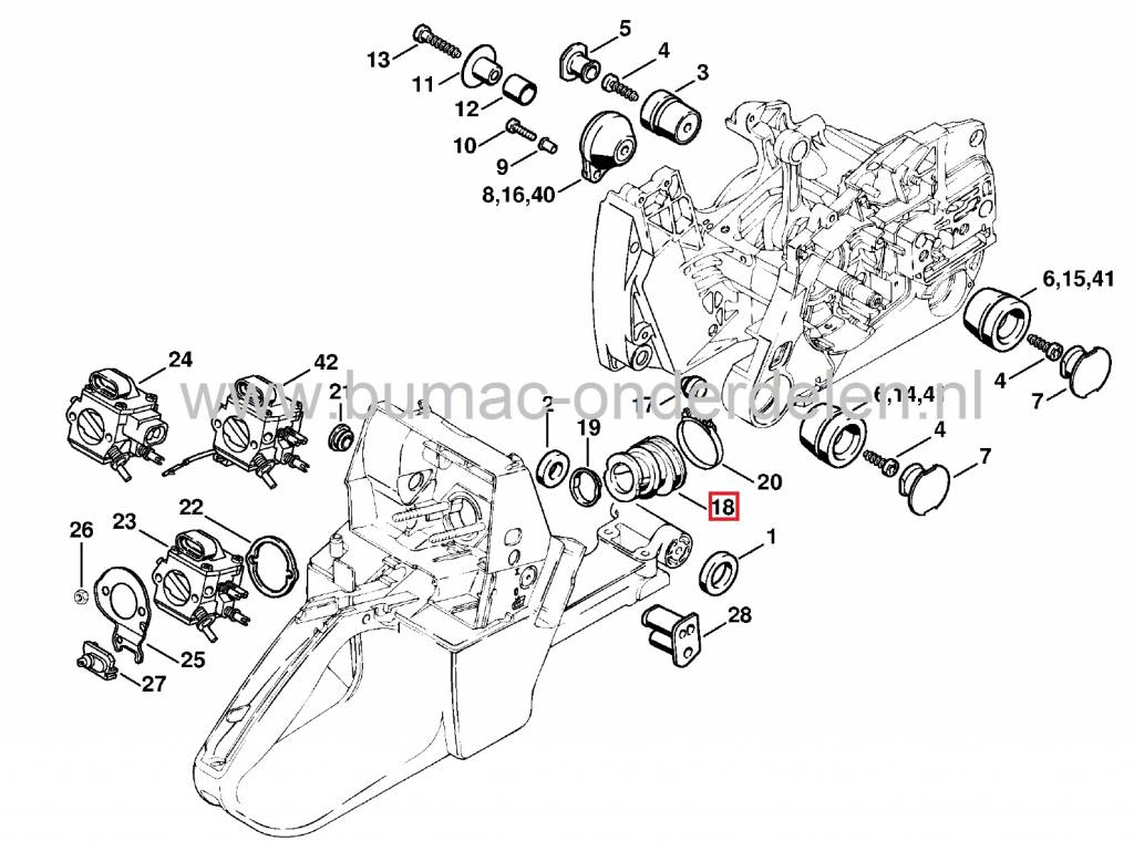 Inlaat Spruitstuk STIHL 044 - 046 - MS440 en MS460 Kettingzaag - Motorzaag, Stihl Inlaatspruitstuk