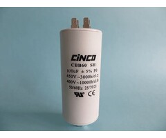 Condensator 100µF-450V voor Electro Motor Hogedrukreiniger, Waterpomp, Generator, Start Condensator Aggregaat, Krachtmotor, Honda, Yanmar, Robin