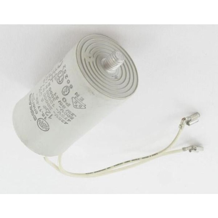 Condensator 12,5 µF Elektrische Grasmaaier, Grasmachine, Hakselaar, Hogedrukreiniger Gazonmaaier van Bosch, Black en Decker, Wolf, Greenway, MTD, Husqvarna, Flymo, Gardena, Brill, Jonsered, Viking, Sabo, Partner, Mcculloch 12,5µF