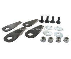Mestips 9 Cm voor Hayter grasmaaier met 18 inch = 46 cm maaidek, Messen set bevat 4 messen + bouten en moeren, onderdeel