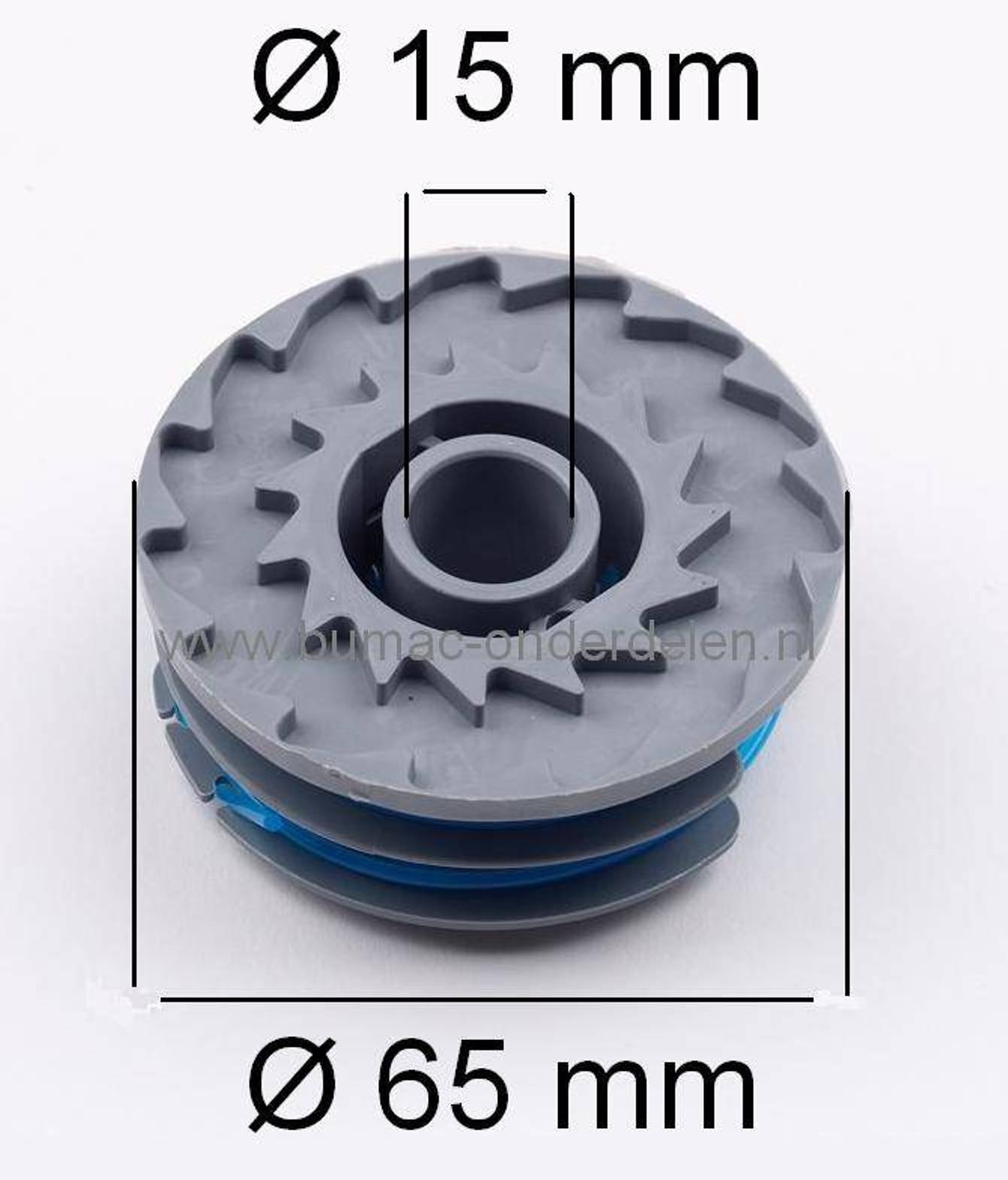 Draadspoel Nylondraad voor QUALCAST GGT4001, GGT4502, GGT3503, GT25 450W, WORX WG104E, 1550WHD, WG105, WG112, WG113, WG100E op Bosmaaiers, Trimmers, Motorzeis, Spoel