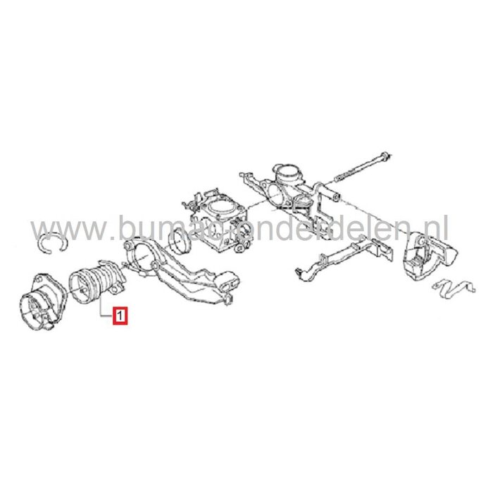 Inlaatspruitstuk HUSQVARNA Kettingzaag 340 - 345 - 346 - 350 - 351 - 353, Aansluiting Carburateur voor Husqvarna - Jonsered - Partner - Mc Culloch Kettingzaag - Motorzaag
