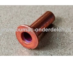 Klinknagel Koper 3x10 mm Een klinknagel is een Koperen bevestigingsmiddel die  bestaat uit een metalen pen die voorzien is van een verdikt uiteinde De meest toegepaste klinknagels hebben een ronde bolle of een verzonken zetkop Klinknagels zijn vaak vervaa