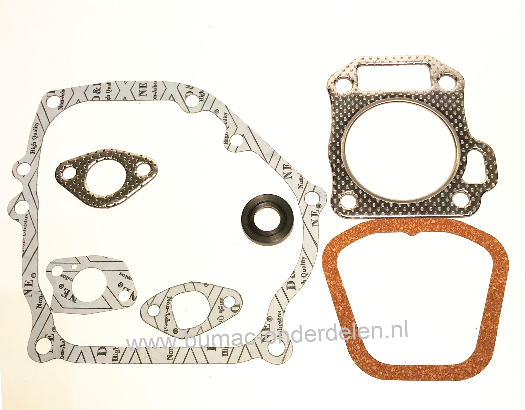 Pakkingset Honda voor Motoren GX140 met Horizontale Krukas op Houtversnipperaar, Aggregaat, Trilplaat, Generator, Pomp, Frees, onderdeel