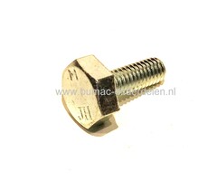 Bout M6x1.00-18 mm Linkse draad voor bosmaaiers, zeskantbout voor montage maaimes op haakse overbrenging Dolmar, Stihl, Echo, Tanaka, Makita, Alko, Stiga, Alpina, Mountfield, Castelgarden, Shindaiwa, MTD, Wolf, Cub Cadet, Hikoki, Hitachi, onderdeel