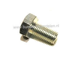 Bout M8x1.25-16 mm Linkse draad voor bosmaaiers, zeskantbout voor montage maaimes op haakse overbrenging Makita, Alko, Stiga, Alpina, Mountfield, Castelgarden, Shindaiwa, MTD, Wolf, Cub Cadet, Hikoki, Hitachi, Dolmar, Stihl, Echo, Tanaka, onderdeel