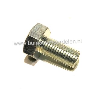 Bout M8x1.25-16 mm Linkse draad voor bosmaaiers, zeskantbout voor montage maaimes op haakse overbrenging Makita, Alko, Stiga, Alpina, Mountfield, Castelgarden, Shindaiwa, MTD, Wolf, Cub Cadet, Hikoki, Hitachi, Dolmar, Stihl, Echo, Tanaka, onderdeel