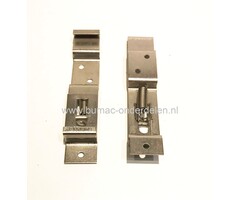 Kentekenplaat houder voor aanhangers, handig en snel kenteken platen verwisselen van aanhangers door het simpele maar handige meeverende kentenplaathouder principe, ook wel TB klemmen genoemd voor aanhangwagens, caravans, vouwwagens, onderdeel