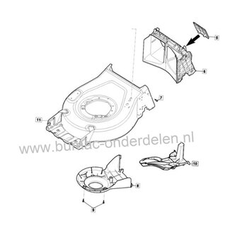 Mulchplug voor Stiga, Castelgarden, Alpina, Mountfield Grasmaaiers Deflector voor 125-43, 410BP450-3, AL341, AL441, BF125-43, BL410, Classic 16S, Collector 43, Combi 43MAE, CP1434, CS430, CS434, FL41LE Castor, FW43B, HP42, HP425, HW41BH, XC43, XC43B, XC43