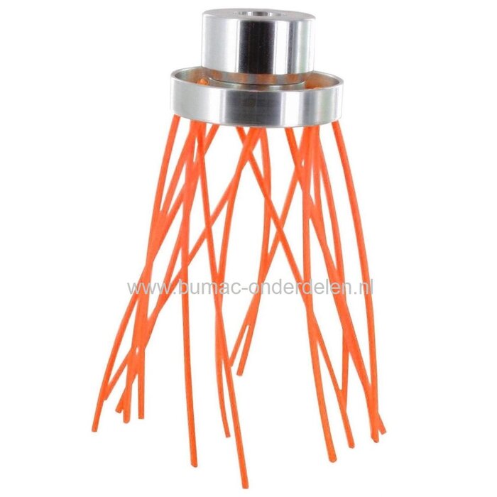 Onkruidborstel 16 draads nylon bostelkop voor bosmaaiers, kantensnijders, grastrimmers, tot 30cc aluminium reinigingsborstel universeel voor sierbestrating - stoepranden - oprit