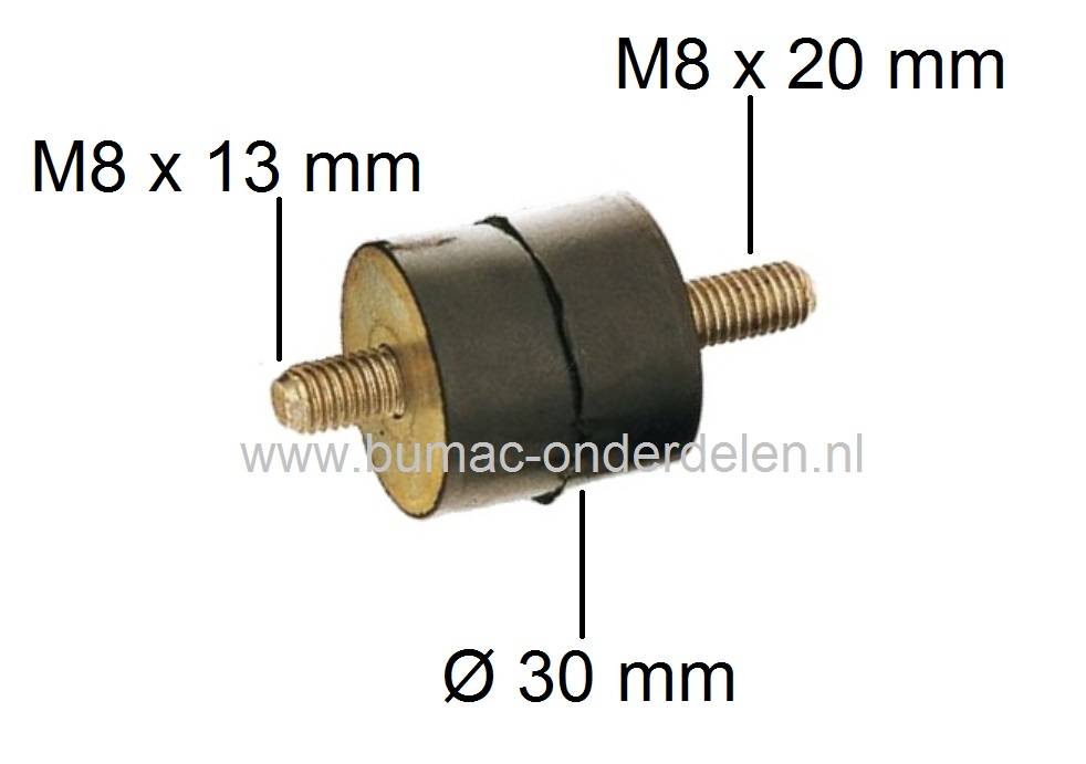 Vibratie Demper AS-MOTOR AS 21-165 - AS 26-AH8 - AS 53 B2 - AS 53 B1 - AS 53 B1R, Bermmaaier - Ruwterreinmaaier - Grasmaaier, Trillingsdemper - Anti Vibratie Rubber - Ophangrubber - Schok Demper