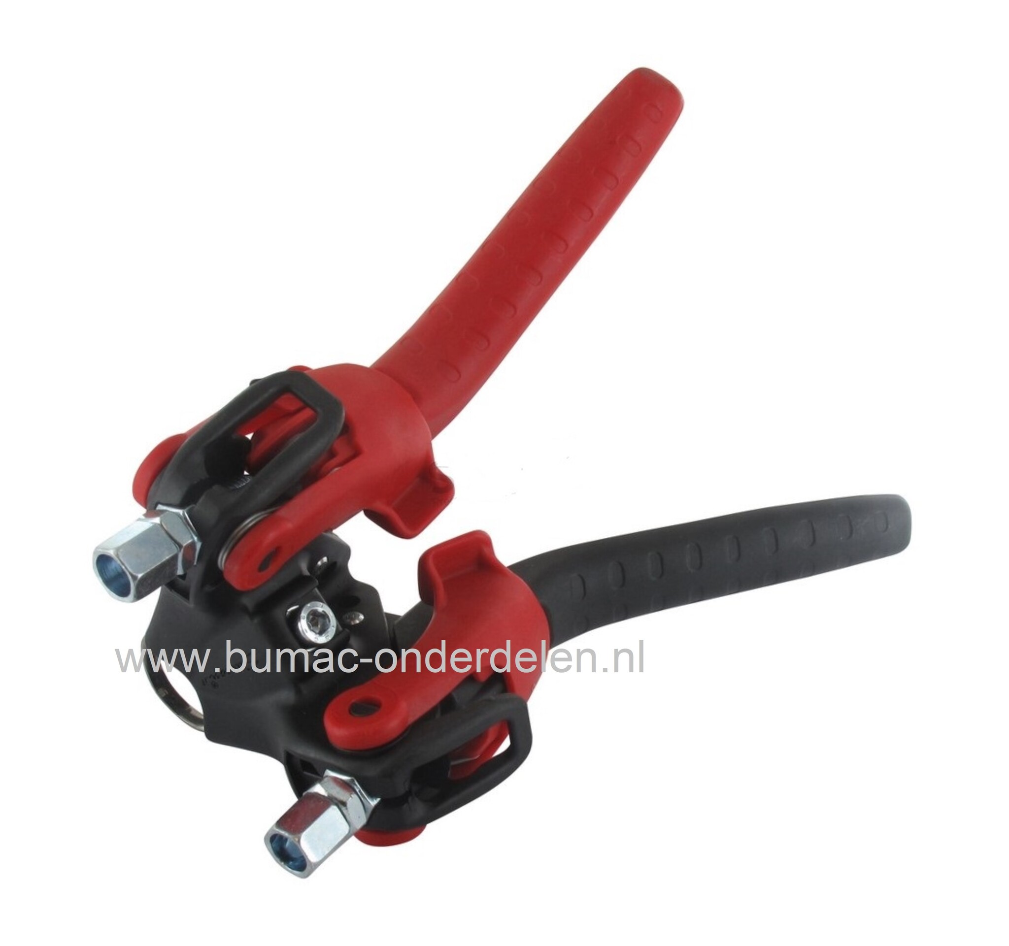 Dubbele Koppelingshendel voor Veegmachine - Tuinfrees - Trilplaat -  Ruwterreinmaaier, Koppelinghendel voor regelen voor - achteruit aandrijving, koppeling hendel met veiligheidsslot, kinderslot voor koppelingskabels tot 4 mm, stuurboom van  Ø 25 T/m 28