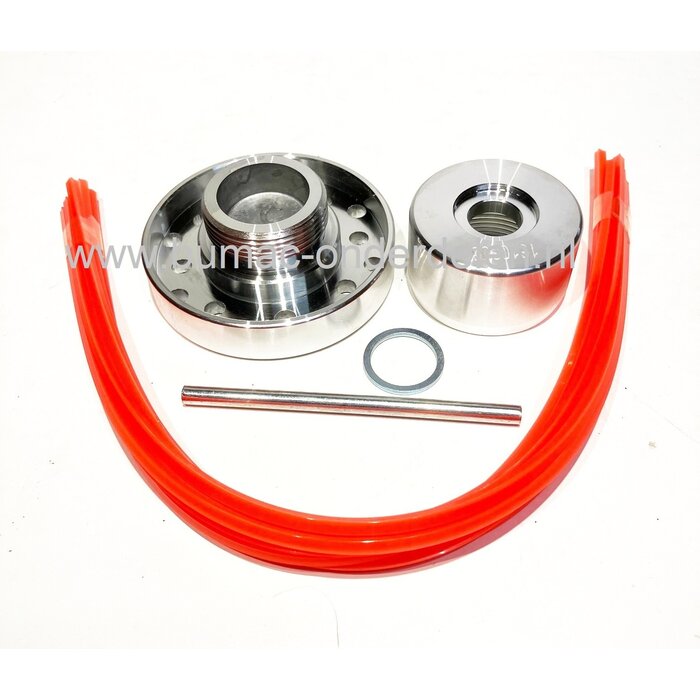 Onkruidborstel 16 draads nylon bostelkop voor bosmaaiers, kantensnijders, grastrimmers, tot 30cc aluminium reinigingsborstel universeel voor sierbestrating - stoepranden - oprit