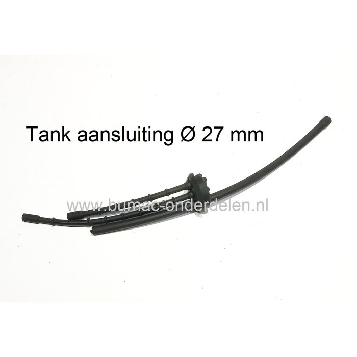 Benzineslang met doorvoerrubber voor Oleo Mac SPARTA37, SPARTA38, SPARTA42, SPARTA44, SPARTA380, SPARTA420, SPARTA440, STARK 37, STARK 38, STARK 42, STARK 44, STARK 3700, STARK 3800, STARK 4200 Bosmaaier - Ketttingzaag brandstofslang voor tank aansluiting