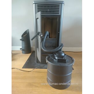 Aszuiger 18 Ltr - 1200 Watt voor koude as van Open haard, Pellet kachel, BBQ, Potkachel, Houtkachel, As zuiger met 17Kpa Zuigkracht en Metalen - Kunststof behuizing, Gewicht 3,8 Kg, Eenvoudig in gebruik door dat deze is voorzien van een Zware elektro moto