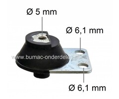 STIHL Trillingsdemper voor Kettingzaag 064 - 066 - MS640 - MS650 en MS660 Vibratiedemper - Ophangrubber - Trillingdemper - Anti Vibratierubber, Viking, Kettingzaag - Motorzaag