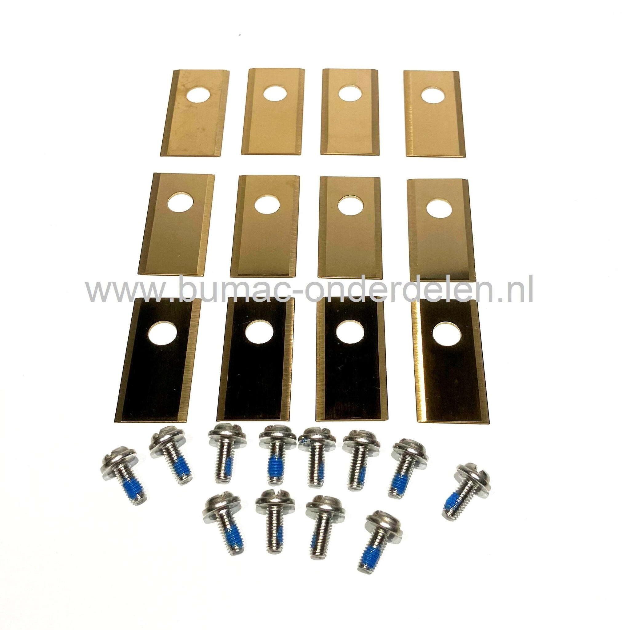 Messenset Lengte 36 mm voor Maairobots van Grouw, Robotmessen met Titanium Coating voor Robot Grasmaaiers, Maai robot messenset, onderdeel, grasmaaier