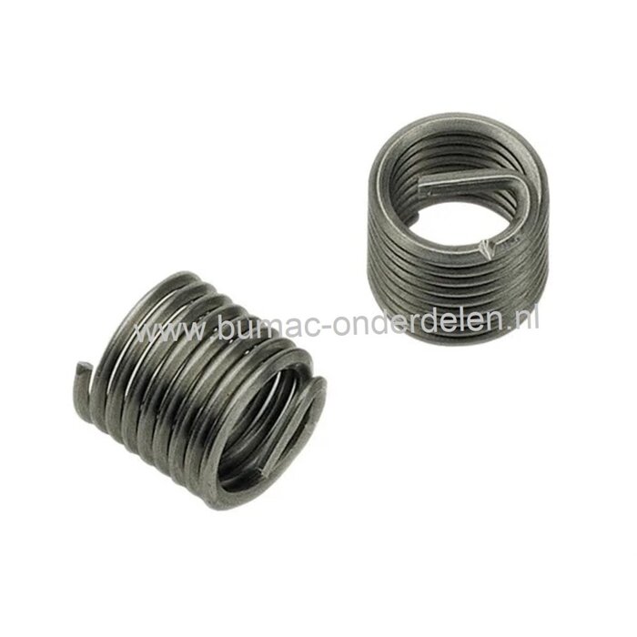 Schroefdraad reparatie Helicoil M10x1,50 mm Lengte 10 mm* Helicoil schroefdraadreparatie voor vervangen van beschadigt schroefdraad aanhanger, zitmaaier, quad, brommer, motor, generator, kettingzaag, bosmaaier, heggenschaar, cilinder, bougie
