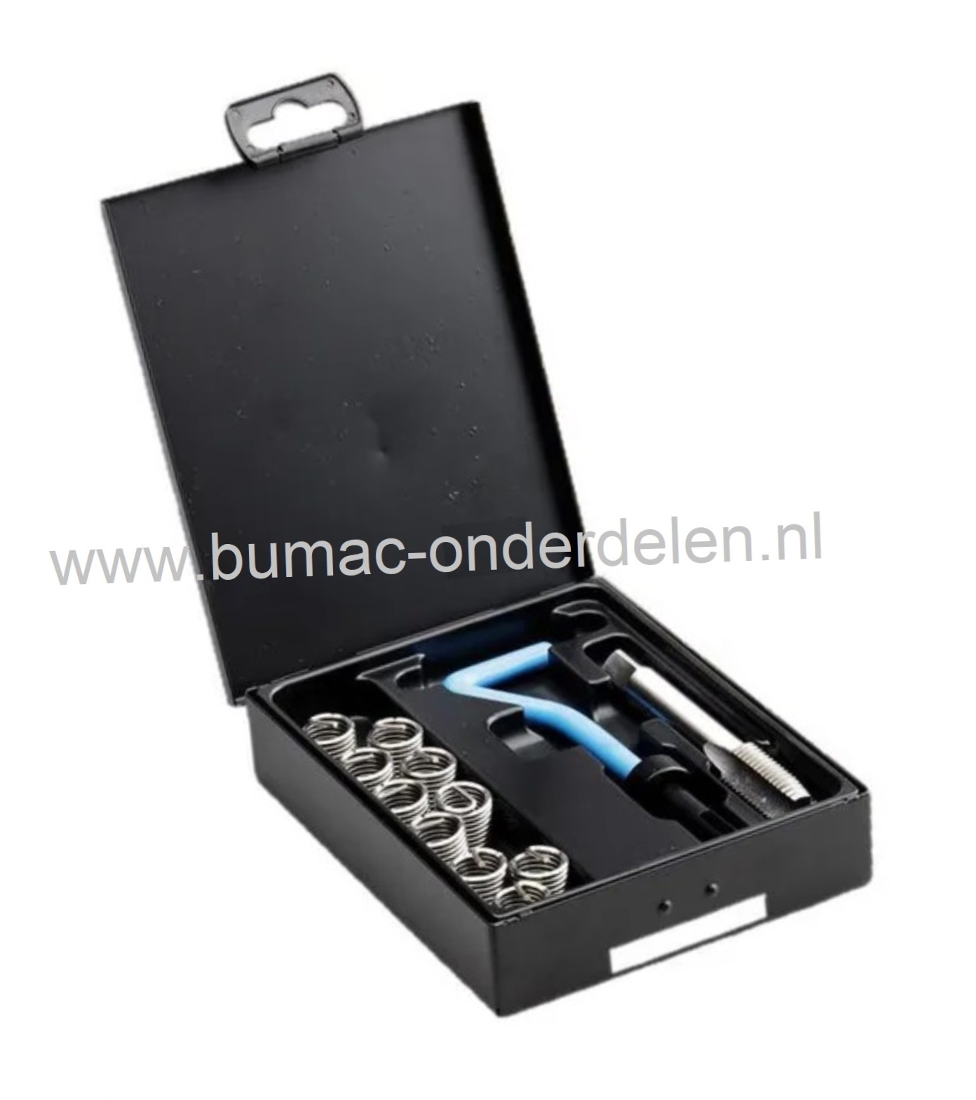 Schroefdraad reparatie set M16x2,00 mm, Incl 10x helicoil lengte 32 mm* boor 16,5 mm, draadsnijtap, indraaispindel, schroefdraadreparatieset voor vervangen beschadigt schroefdraad aanhanger, zitmaaier, quad, motor, kettingzaag, auto, onderdeel