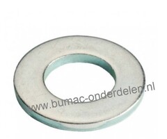Sluitring M18 verzinkt Vlakke sluitring zonder afschuining, Binnen Ø 19 mm, Buiten Ø 34 mm, Dikte 3,0 mm, DIN 125A, opvulschijf voor los rubber wiel M 18, 19x34x3 mm, onderdeel